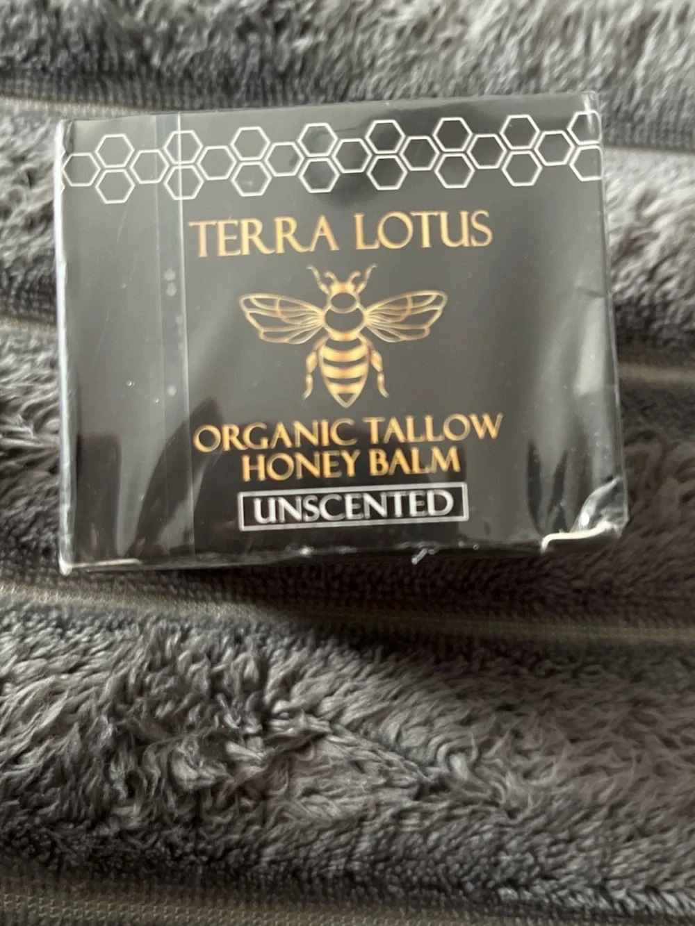 Organic Tallow Honey Balm - Unscented Black & Gold